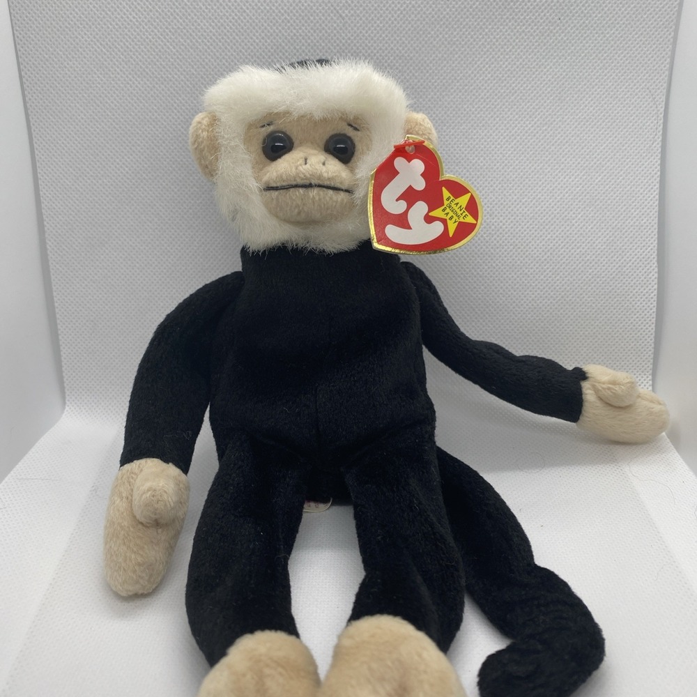 Vintage TY Beanie Babies Mooch the Monkey DOB 8-1-1998 NWMTs